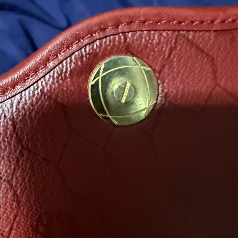 Dior Red Clutch with Gold Chain - Picture 6 of 16